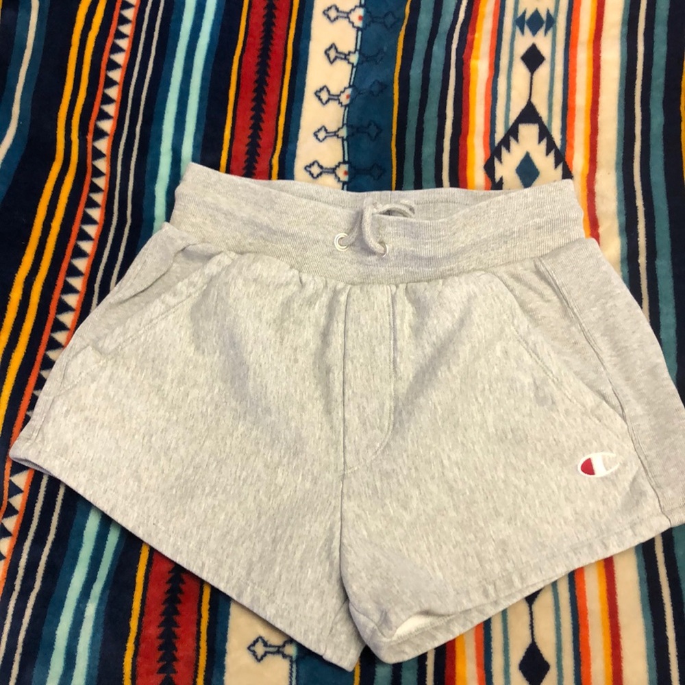 Grey champion sweat shorts